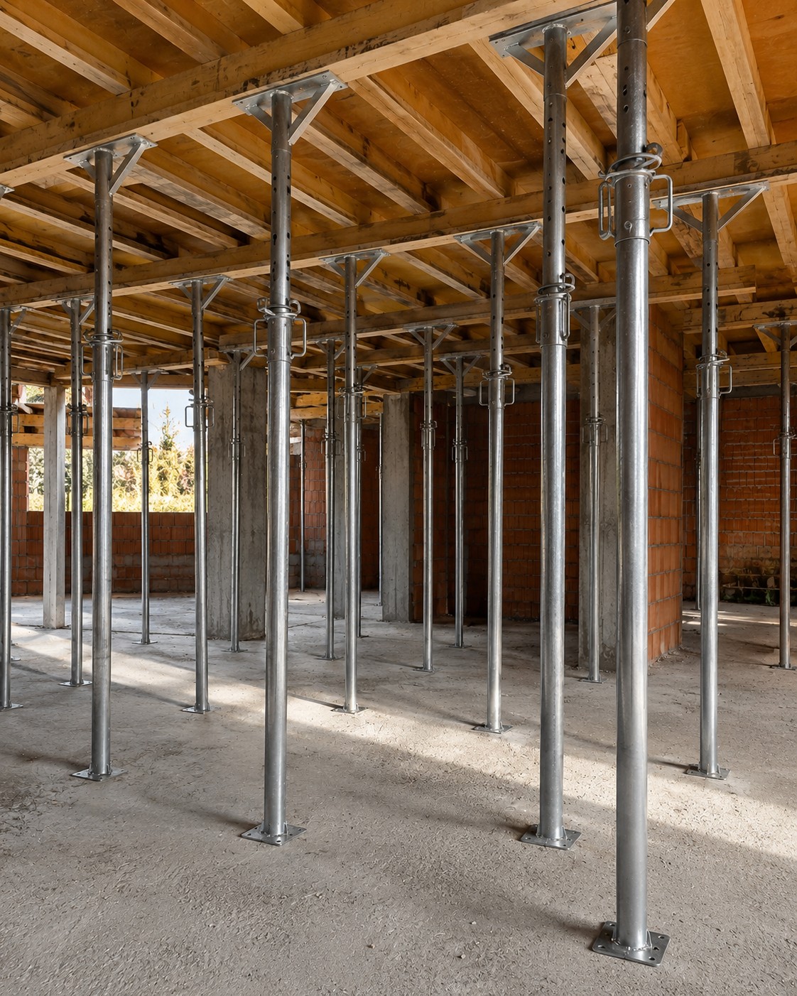 Escora Metálica Extensível PH320 aplicada em obra