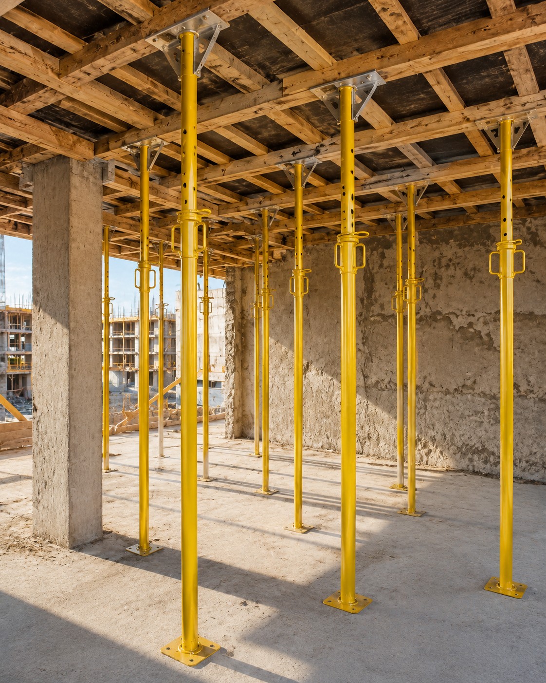 Escora Metálica Extensível PH360 aplicada em obra