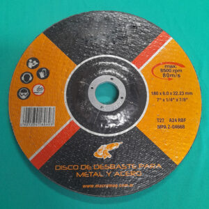 DISCOS DE FIBRA PARA DESBASTE DE HIERRO 180MM X 6MM