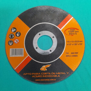 DISCOS DE FIBRA PARA CORTE DE HIERRO DE 115MM X 1MM