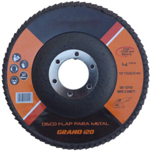 DISCOS FLAPS PARA PULIDOS EN METAL GRANO 120