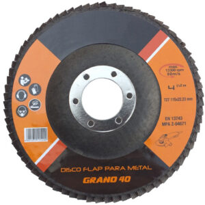 DISCOS FLAPS PARA PULIDOS EN METAL GRANO 40
